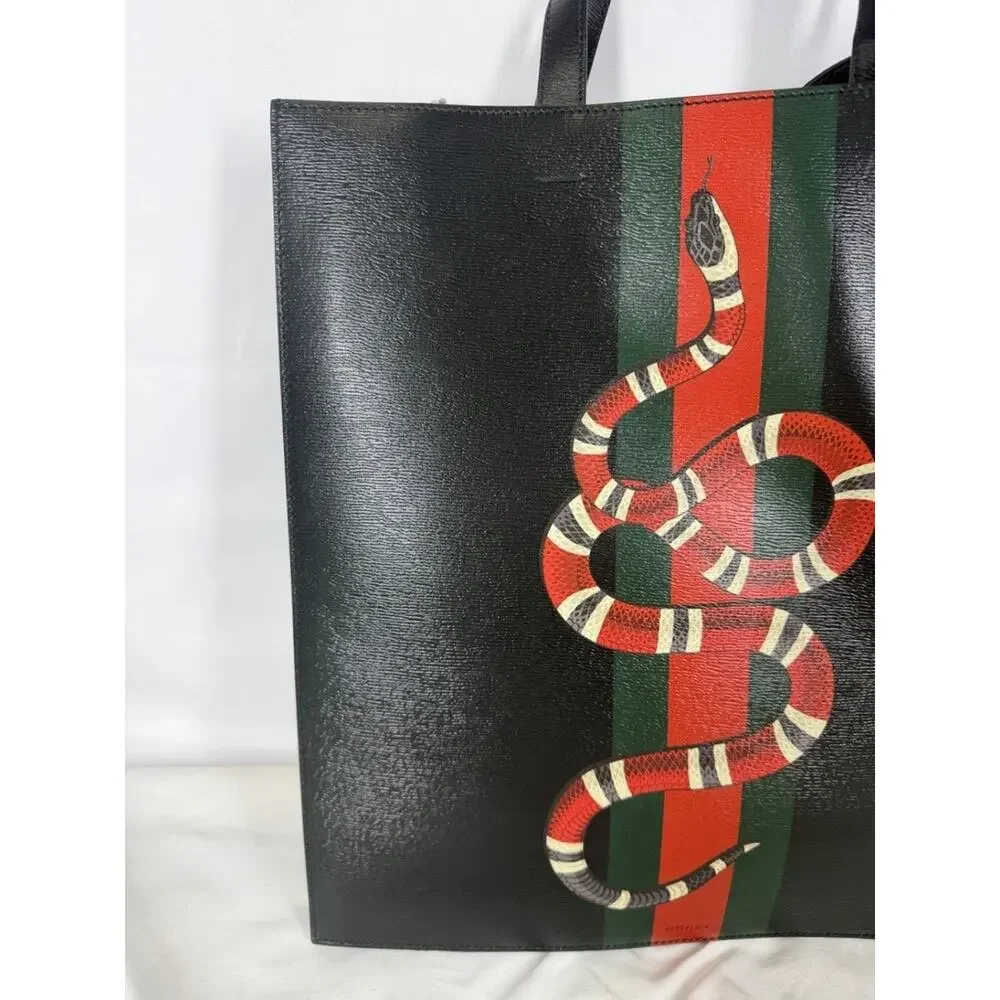 Gucci Black King Snake 2-way Shoulder Tote Bag 431336 SPBJKI 371800